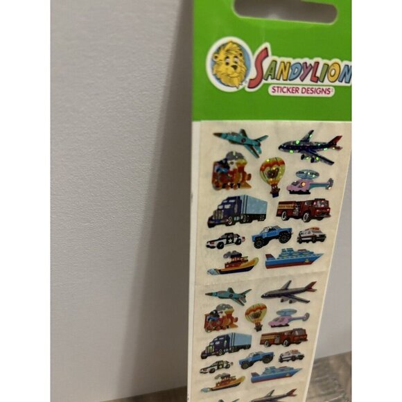 Vintage SandyLion Prismatic Mini Vehicles Transportation Stickers Sealed - Picture 4 of 9